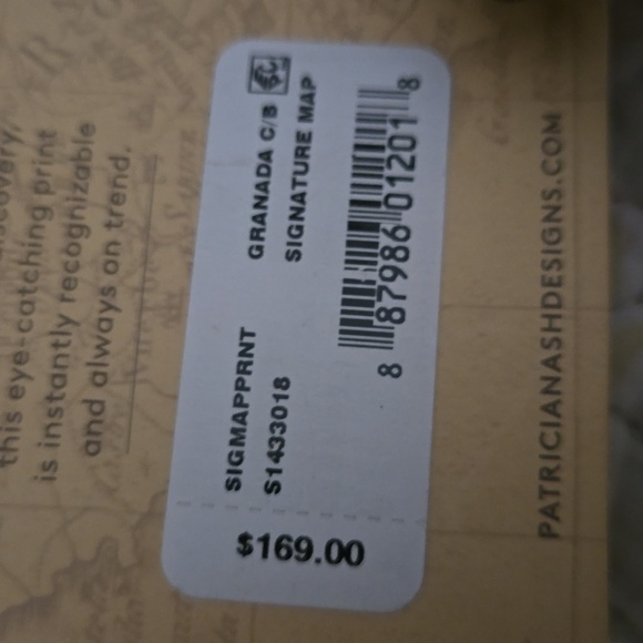 3 pic Set Patricia Nash European map print New with tags - Picture 8 of 11